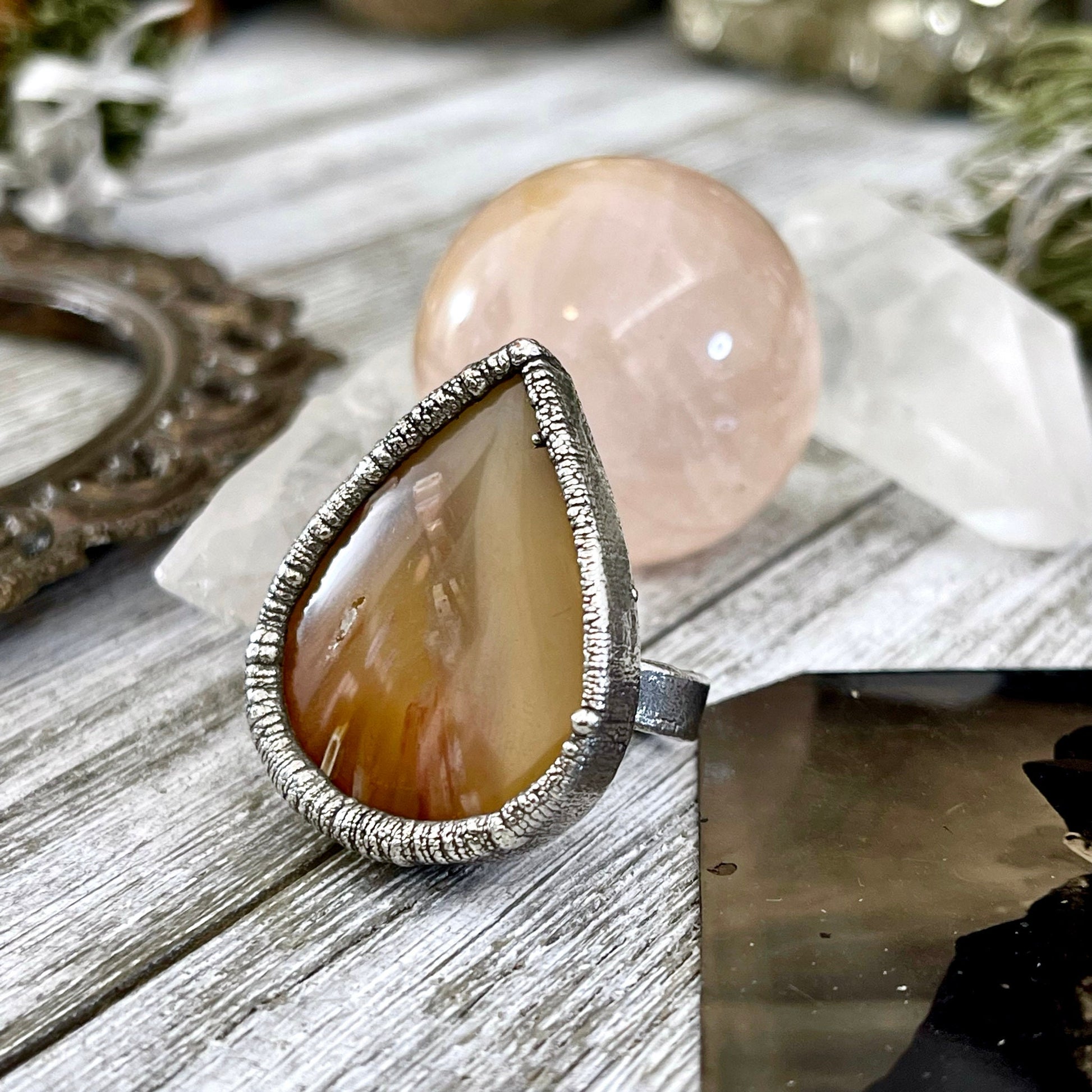 Big Crystal Ring, Bohemian Jewelry, Bohemian Ring, boho jewelry, boho ring, crystal ring, Electroformed Ring, Etsy ID: 1546601872, Festival Jewelry, Foxlark Alchemy, FOXLARK- RINGS, Goth Jewelry, gypsy ring, Healing Crystals, Jewelry, Large Crystal, Rings