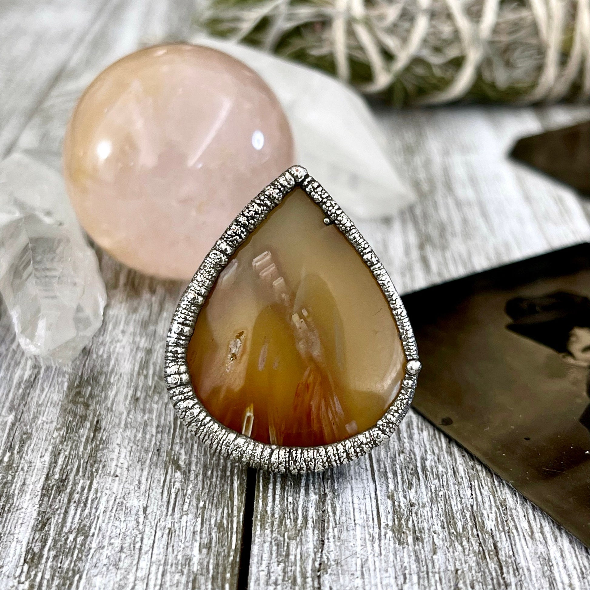 Big Crystal Ring, Bohemian Jewelry, Bohemian Ring, boho jewelry, boho ring, crystal ring, Electroformed Ring, Etsy ID: 1546601872, Festival Jewelry, Foxlark Alchemy, FOXLARK- RINGS, Goth Jewelry, gypsy ring, Healing Crystals, Jewelry, Large Crystal, Rings