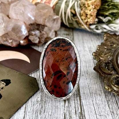 Big Silver Ring, Big Stone Ring, boho jewelry, crystal healing, Electroformed Ring, Etsy ID: 1560809191, FOXLARK- RINGS, gypsy ring, Hippie Ring, Jewelry, Large Crystal Ring, Mahogany Obsidian, Obsidian ring, raw crystal ring, raw quartz crystal, Rings, S