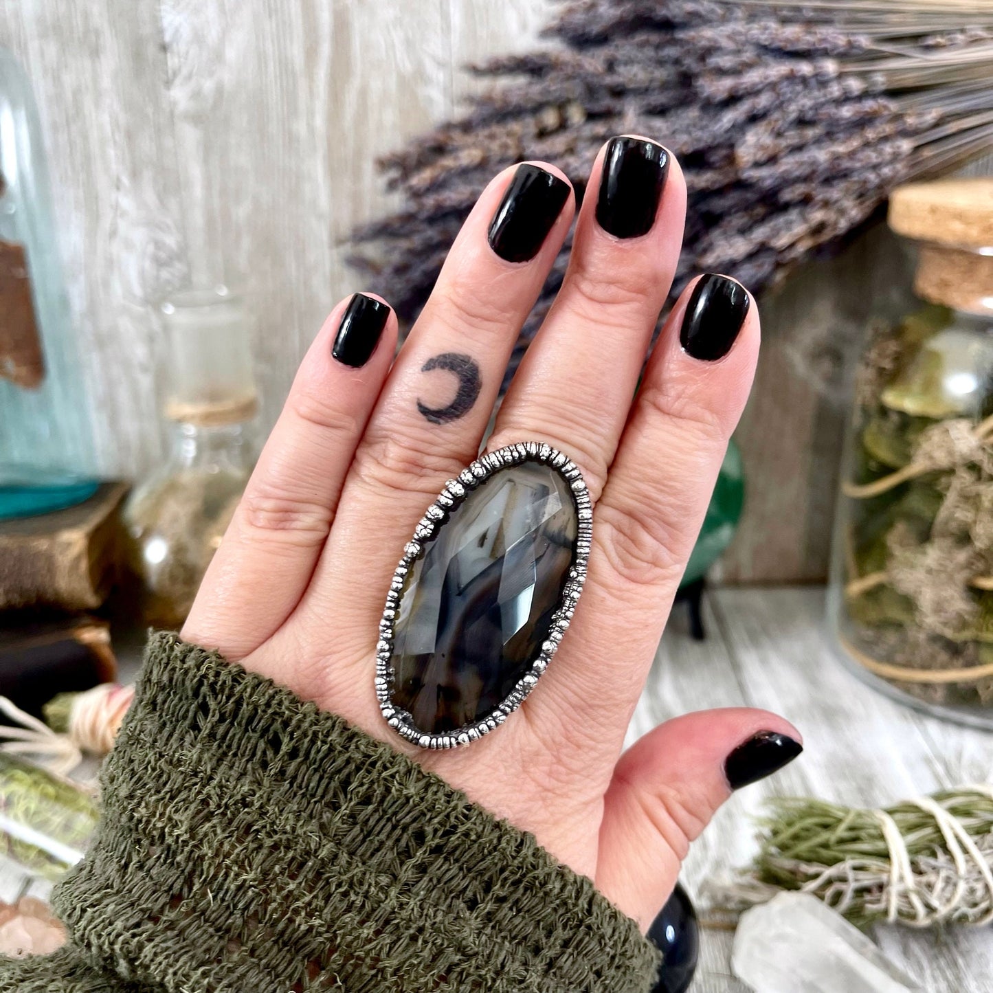 Big Bold Jewelry, Big Crystal Ring, Big Silver Ring, Big Statement Ring, Big Stone Ring, Bohemian Jewelry, Etsy ID: 1517216178, FOXLARK- RINGS, Jewelry, Large Boho Ring, Large Crystal Ring, Natural stone ring, Rings, silver crystal ring, Silver Jewelry, S