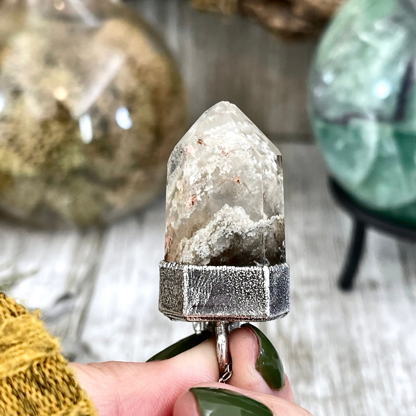 Big Crystal Necklace, Bohemian Jewelry, Crystal Jewelry, Crystal Necklaces, electroformed, Etsy ID: 1571868204, FOXLARK- NECKLACES, Jewelry, Large Crystal, Large Raw Crystal, Necklaces, Raw crystal jewelry, raw crystal necklace, Raw Stone Necklace, Sea Gl