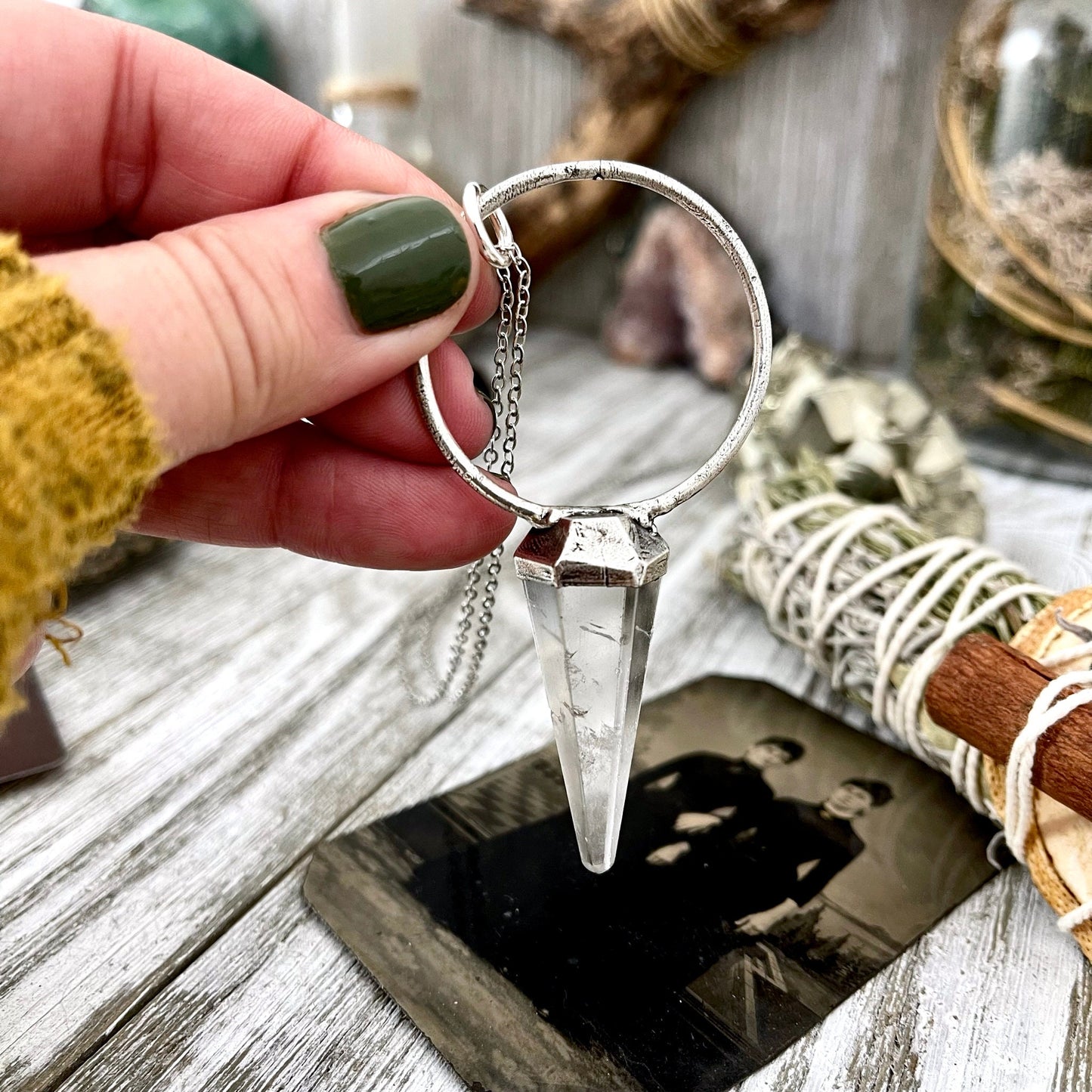 Crystal Jewelry, Crystal Necklaces, Crystal Pendulum, Dosing Pendulum, Etsy ID: 1583470604, FOXLARK- NECKLACES, Goth Jewelry, Gothic Jewelry, healing crystals, Jewelry, Necklaces, Pendulum Necklace, Silver Pendulum, Stone Pendulum, Wholesale, wiccan neckl