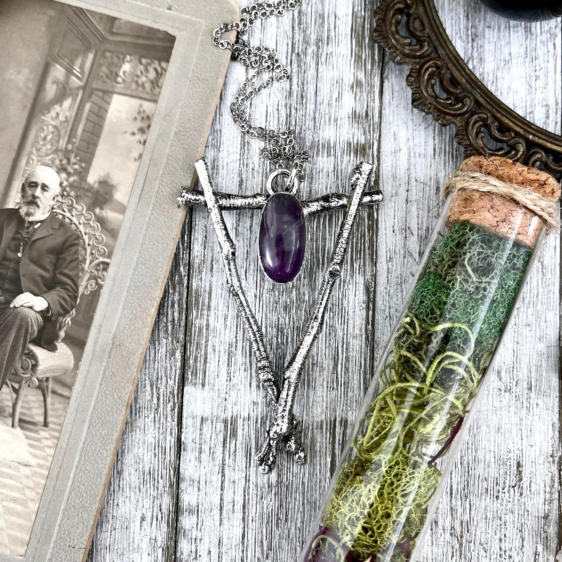 amethyst necklace, big crystal Necklace, Big Gothic Necklace, Bohemian Jewelry, Crystal Necklaces, Crystal Pendant, Etsy ID: 1586948406, FOXLARK- NECKLACES, Jewelry, nature inspired, Necklaces, Silver Jewelry, Silver Necklace, Silver Stone Jewelry, Statem