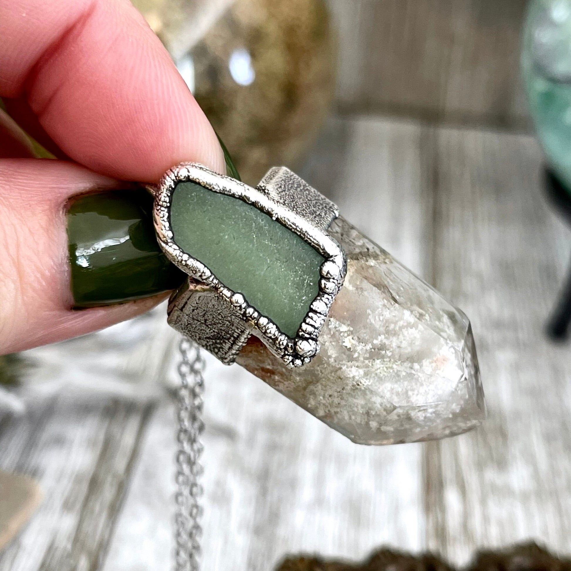 Big Crystal Necklace, Bohemian Jewelry, Crystal Jewelry, Crystal Necklaces, electroformed, Etsy ID: 1571868204, FOXLARK- NECKLACES, Jewelry, Large Crystal, Large Raw Crystal, Necklaces, Raw crystal jewelry, raw crystal necklace, Raw Stone Necklace, Sea Gl