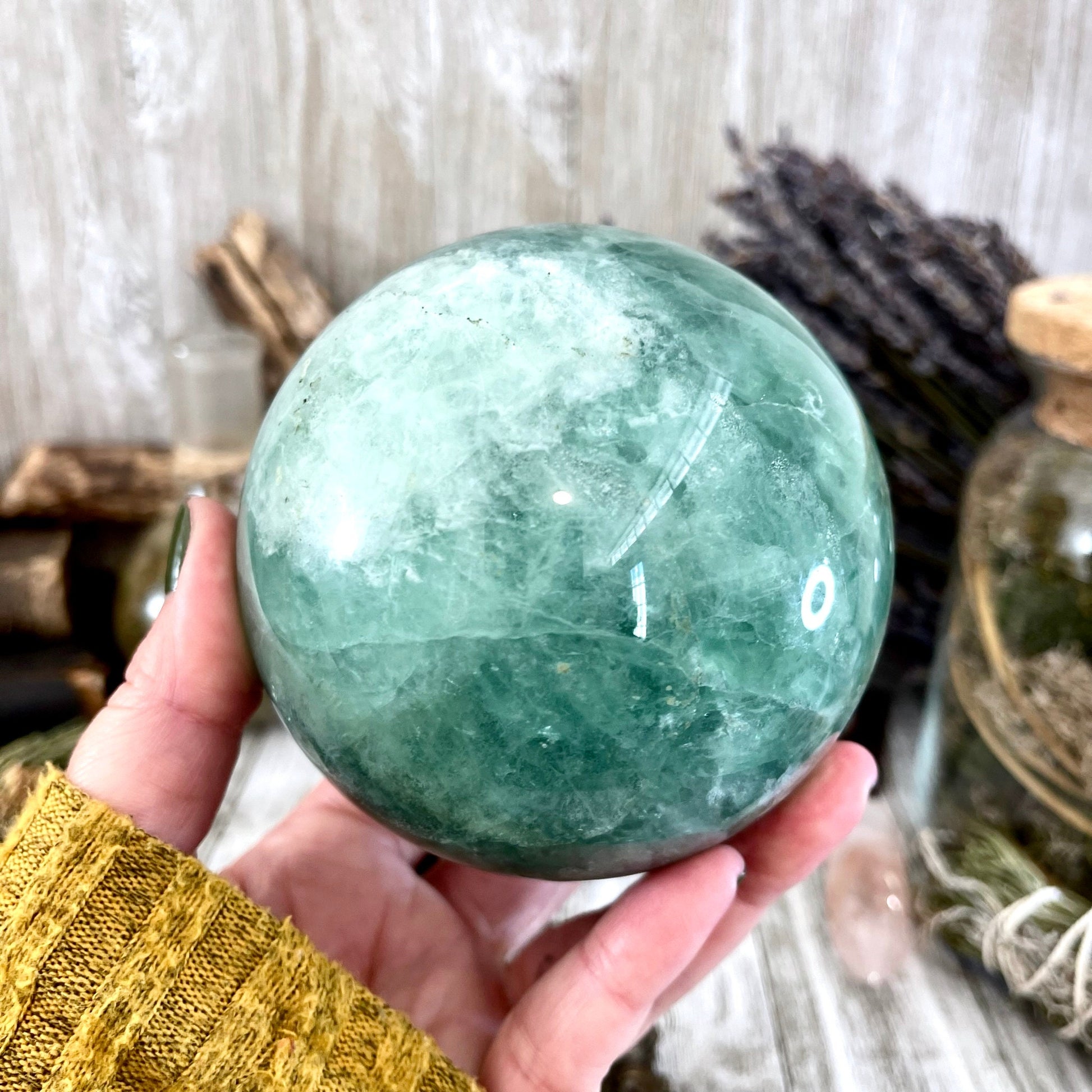 Big Crystal, Crystal cluster, Crystal Decor, Crystal Geode, Crystal Point, Crystal Sphere, Crystals, Etsy ID: 1590679461, Fluorite, Green Fluorite, healing crystals, Home & Living, Home Decor, large crystal, Rocks & Geodes