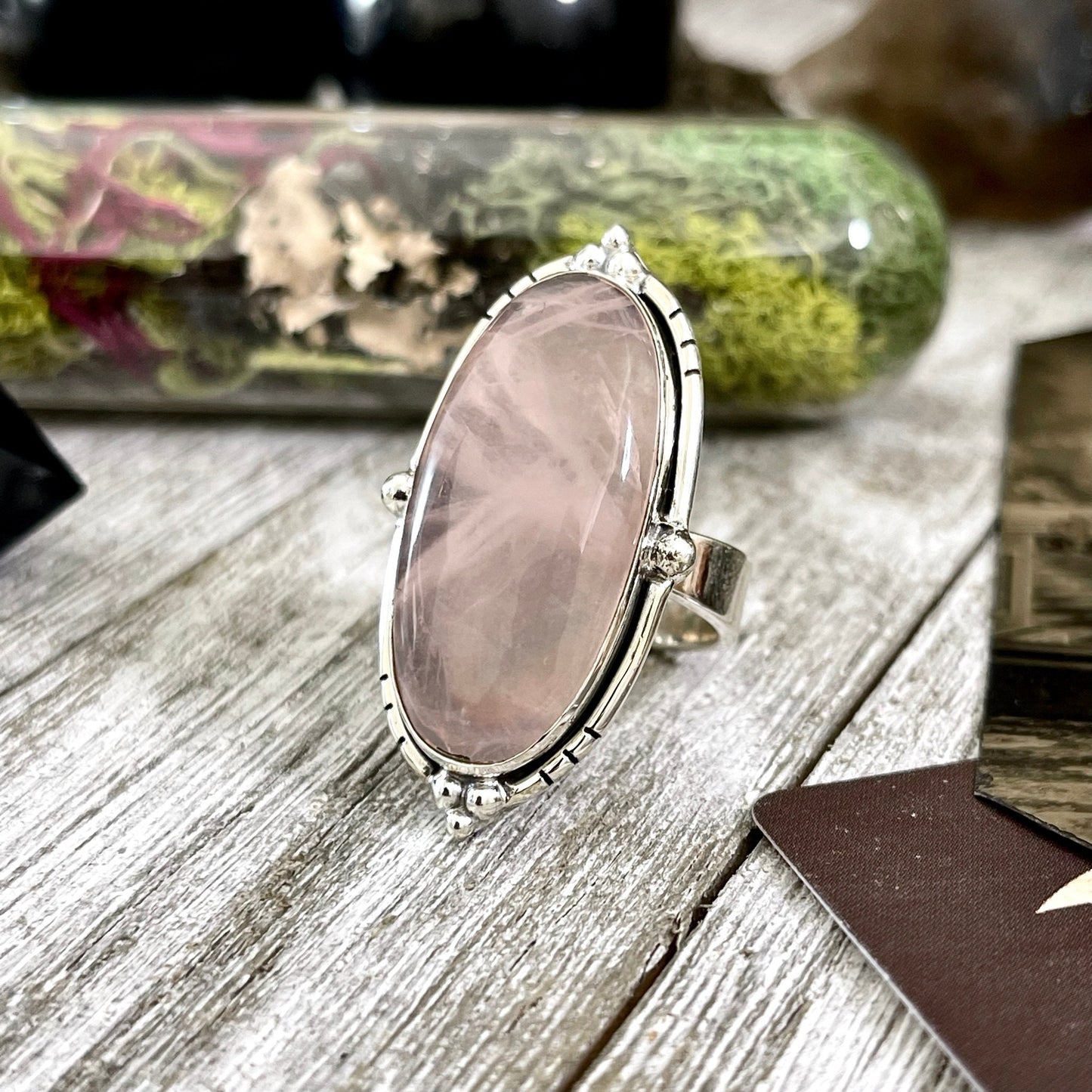 Big Bold Jewelry, Big Crystal Ring, Big Ring, Big Statement Ring, Big Stone Ring, Bohemian Ring, Boho Jewelry, Boho Ring, Crystal Ring, Etsy ID: 1606550261, Foxlark Alchemy, FOXLARK- RINGS, Gypsy Ring, Jewelry, Rings, Rose Quartz Jewelry, Rose Quartz Ring