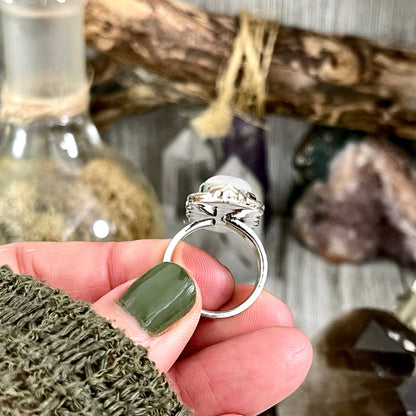 3 Stone Ring, Adjustable Ring, Big Crystal Ring, Big Stone Ring, Bohemian Ring, Boho Jewelry, Boho Ring, Etsy ID: 1592379350, Festival Jewelry, Foxlark- Rings, Gift For Woman, Jewelry, Labradorite Ring, Rainbow Moonstone, Rings, Statement Rings, Three Sto