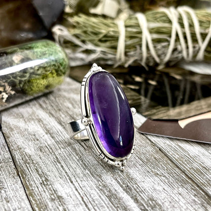 Amethyst Jewelry, Big Bold Jewelry, Big Crystal Ring, Big Ring, Big Statement Ring, Big Stone Ring, Bohemian Ring, Boho Jewelry, Boho Ring, Crystal Ring, Etsy ID: 1403561175, Foxlark Alchemy, FOXLARK- RINGS, Gypsy Ring, Jewelry, Purple Amethyst Ring, Ring