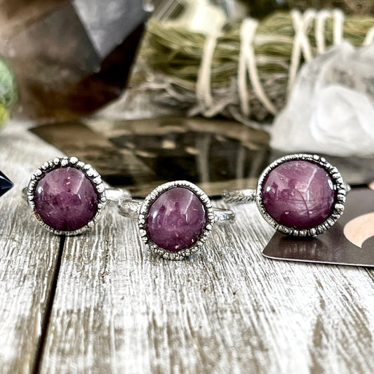 Bohemian Jewelry, Bohemian Ring, Crystal Jewelry, Crystal Ring, Electroform Jewelry, Etsy ID: 1599114934, Foxlark Alchemy, Gemstone Jewelry, Gothic Jewelry, Handmade Jewelry, Jewelry, Rings, Silver Jewelry, Star Ruby Jewelry, Star Ruby Ring, Statement Rin