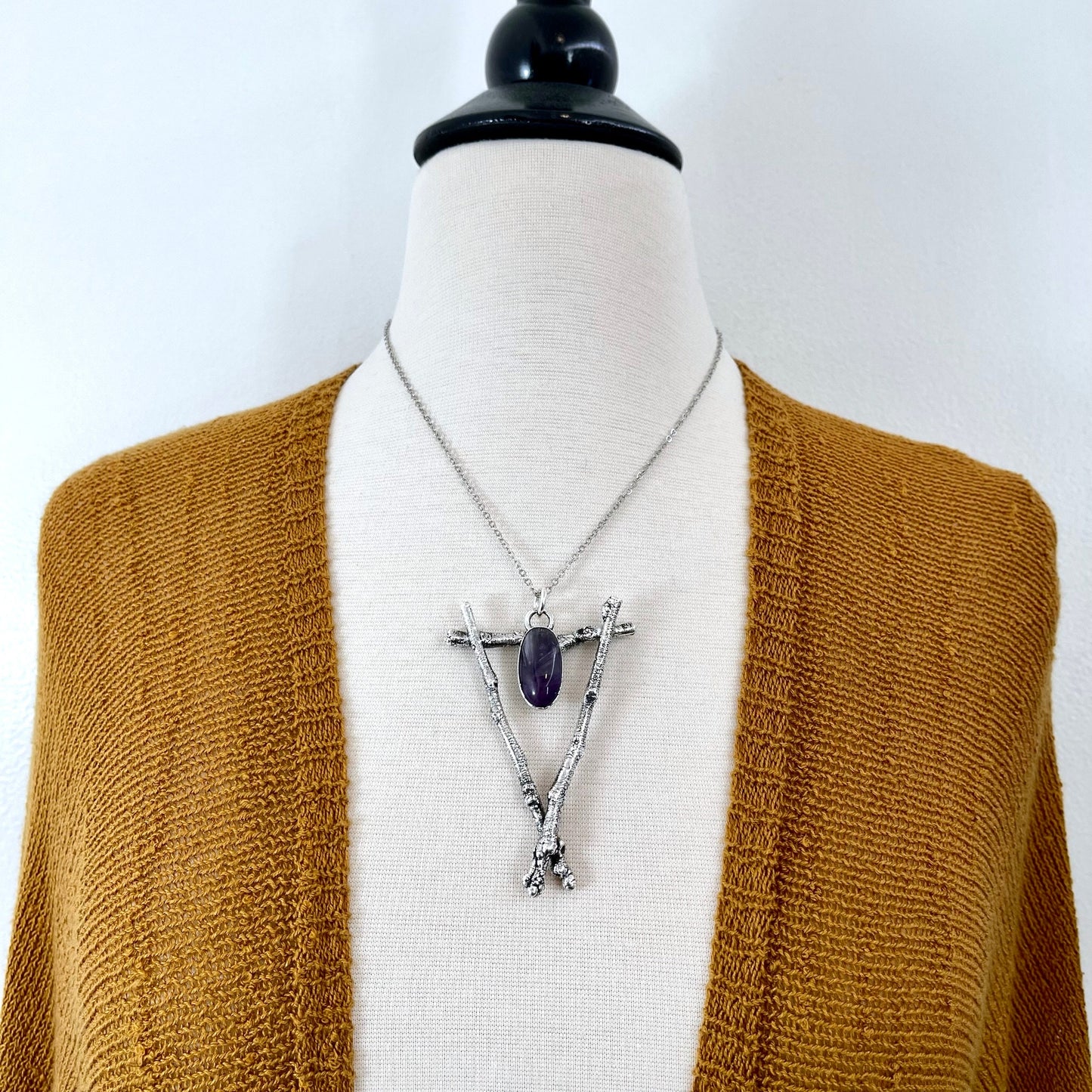 amethyst necklace, big crystal Necklace, Big Gothic Necklace, Bohemian Jewelry, Crystal Necklaces, Crystal Pendant, Etsy ID: 1586948406, FOXLARK- NECKLACES, Jewelry, nature inspired, Necklaces, Silver Jewelry, Silver Necklace, Silver Stone Jewelry, Statem