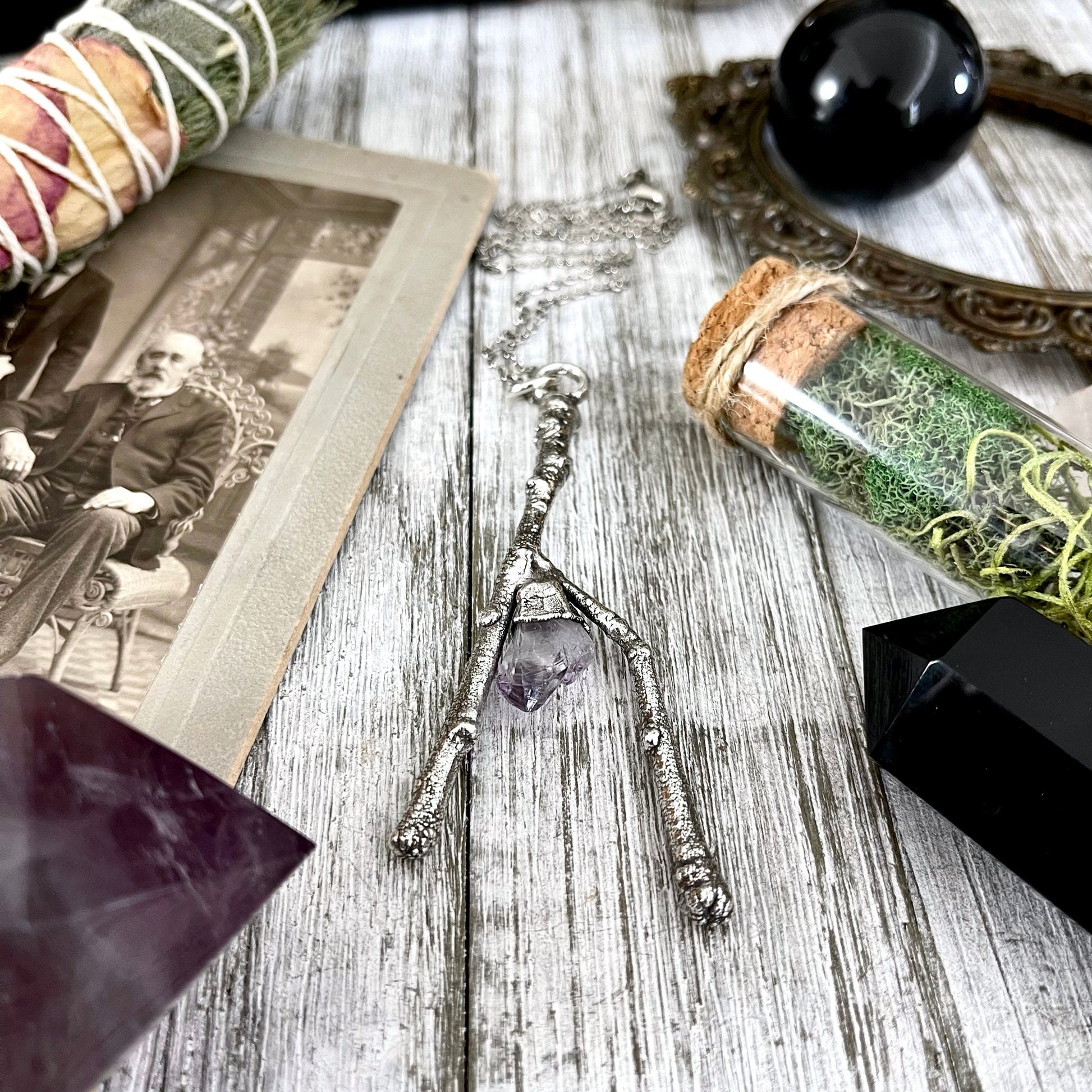 big crystal Necklace, Big Gothic Necklace, Bohemian Jewelry, Crystal Necklaces, Crystal Pendant, Etsy ID: 1587030930, FOXLARK- NECKLACES, Jewelry, nature inspired, Necklaces, Silver Jewelry, Silver Necklace, Silver Stone Jewelry, Statement Necklace, Stone