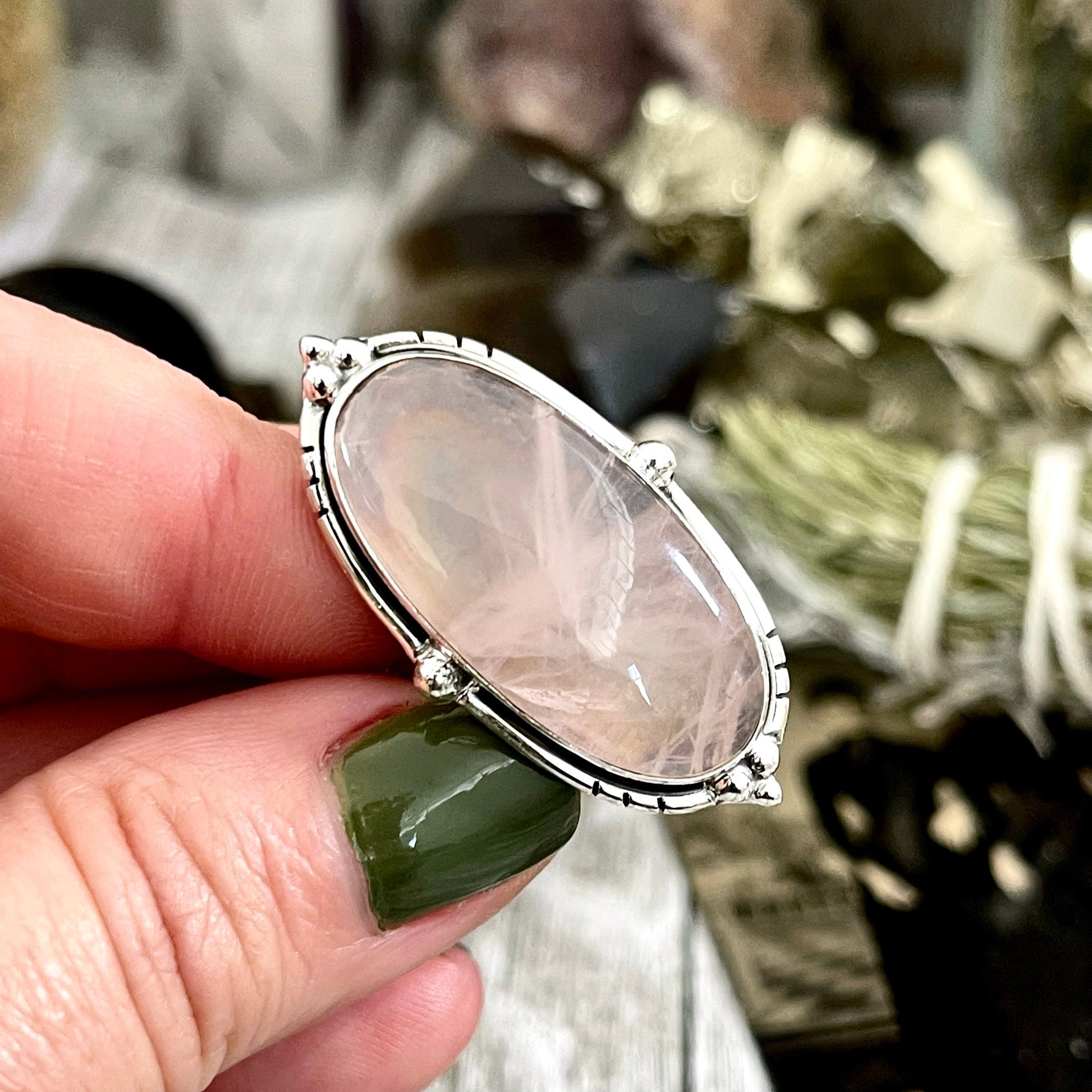 Big Bold Jewelry, Big Crystal Ring, Big Ring, Big Statement Ring, Big Stone Ring, Bohemian Ring, Boho Jewelry, Boho Ring, Crystal Ring, Etsy ID: 1606550261, Foxlark Alchemy, FOXLARK- RINGS, Gypsy Ring, Jewelry, Rings, Rose Quartz Jewelry, Rose Quartz Ring