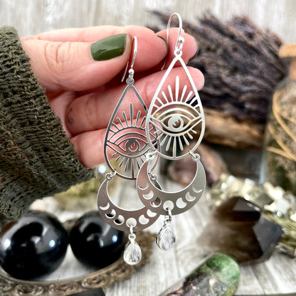 Big Earrings, blackened silver, bohemian earrings, Boho Earrings, Crescent moon, Dangle & Drop Earrings, Dangly Earrings, Earrings, Etsy ID: 1599150180, Geometric Earrings, Hoop Earrings, Jewelry, Long Earrings, Silver Earrings, silver hoops, Sterling sil