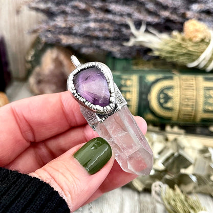 Big Crystal Necklace, Bohemian Jewelry, Crystal Jewelry, Crystal Necklaces, Electroformed, Etsy ID: 1630235133, FOXLARK- NECKLACES, Jewelry, Large Crystal, Large Raw Crystal, Necklaces, Raw crystal jewelry, raw crystal necklace, Raw Stone Necklace, Silver