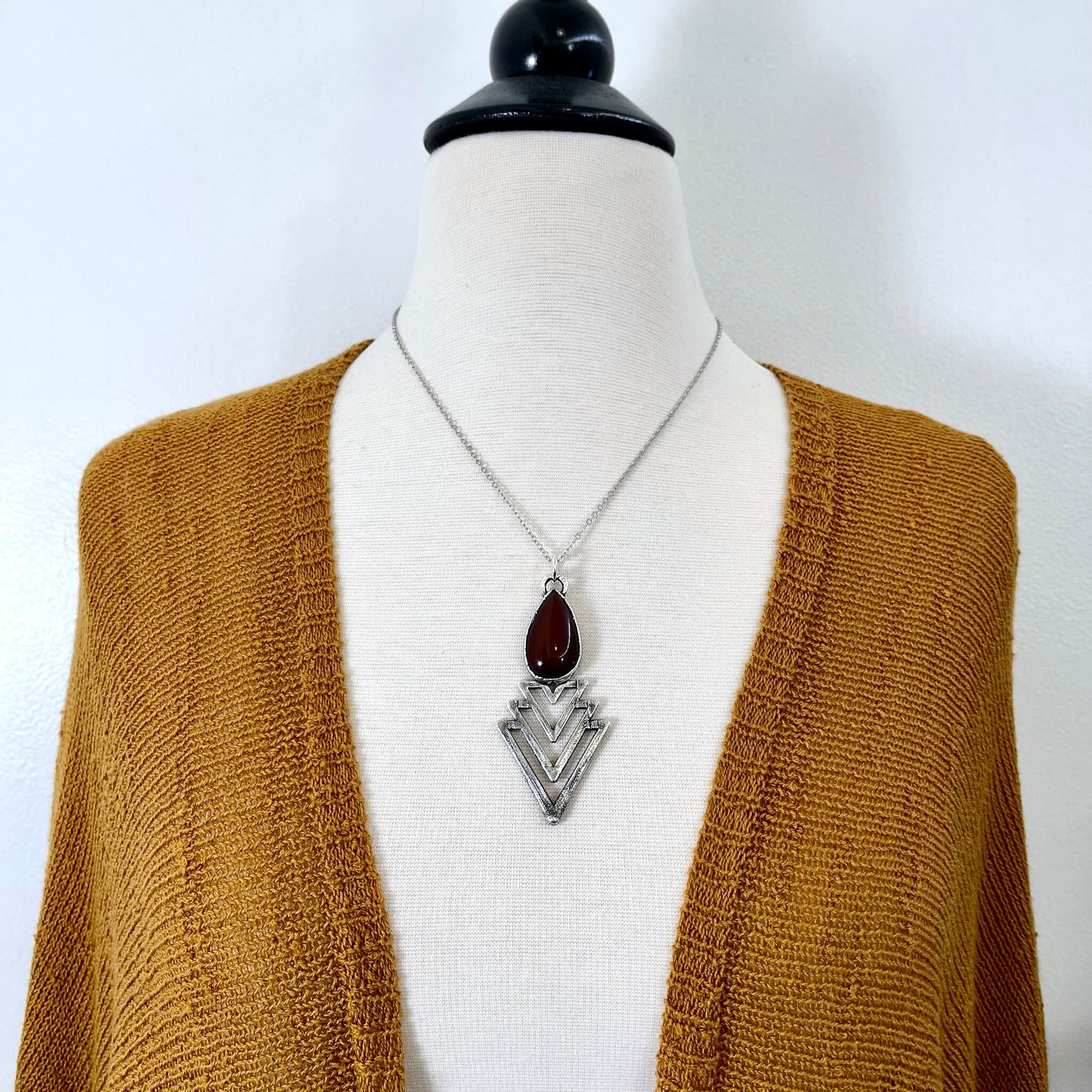 Alternative Jewelry, Big Crystal Necklace, Bohemian Jewelry, Carnelian Necklace, electroformed, Etsy ID: 1630255193, Foxlark Alchemy, FOXLARK- NECKLACES, Gemstone Pendent, Gothic Necklace, Jewelry, Large Crystal, Necklaces, Pendants, Raw crystal jewelry,