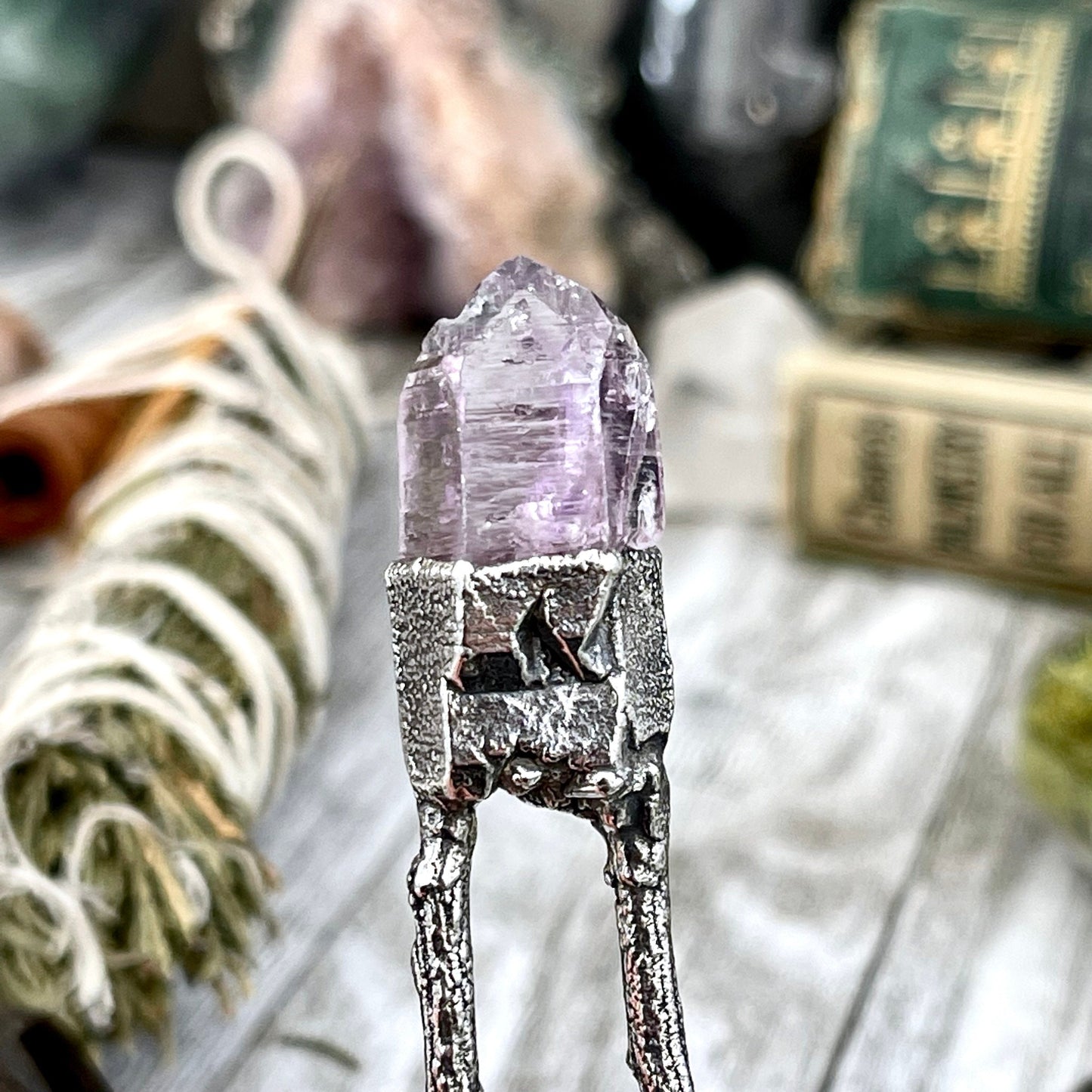 Amethyst Jewelry, big crystal Necklace, Big Gothic Necklace, Bohemian Jewelry, Crystal Necklaces, Crystal Pendant, Etsy ID: 1664837373, FOXLARK- NECKLACES, Jewelry, nature inspired, Necklaces, Quartz Necklace, Silver Jewelry, Silver Necklace, Silver Stone