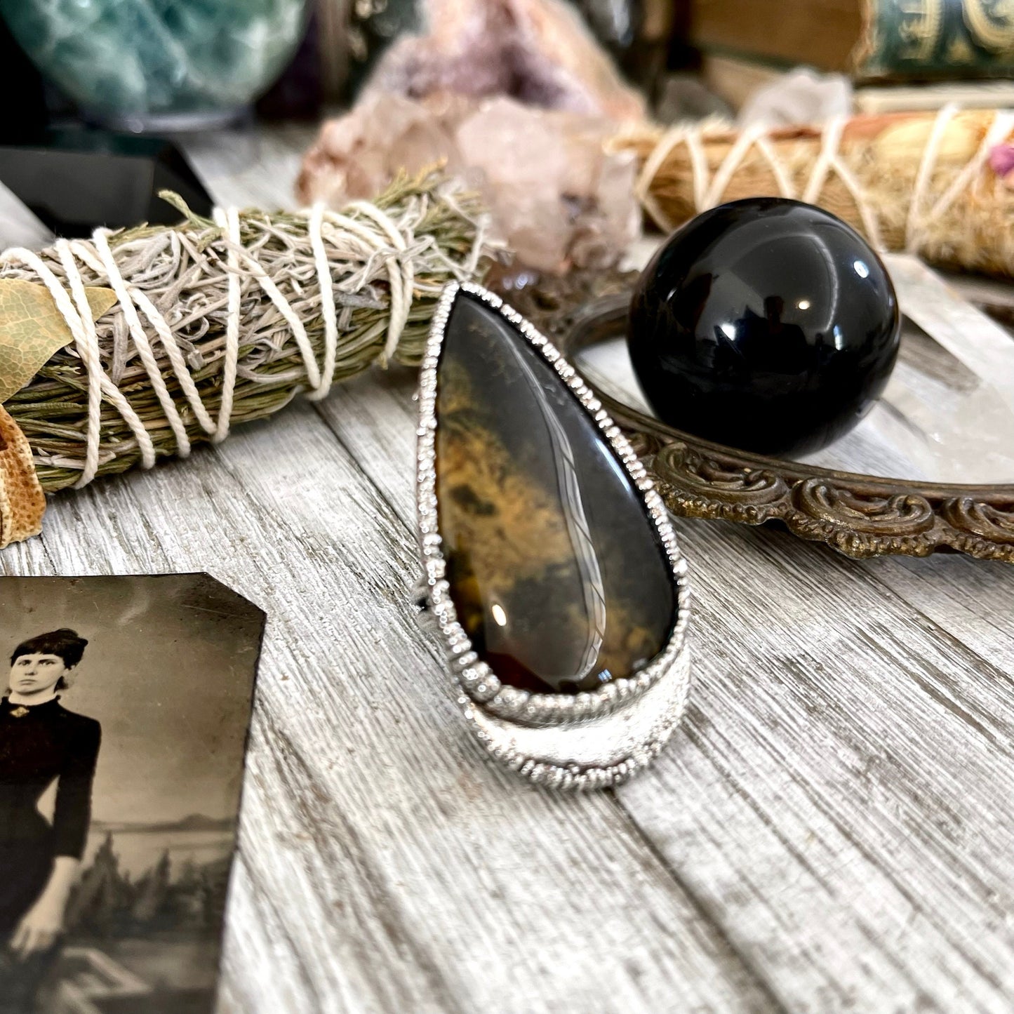 Big Bold Jewelry, Big Crystal Ring, Big Silver Ring, Big Statement Ring, Big Stone Ring, Bohemian Jewelry, Etsy ID: 1659943399, FOXLARK- RINGS, Jewelry, Large Crystal Ring, Natural stone ring, Rings, Sage amethyst ring, silver crystal ring, Silver Jewelry