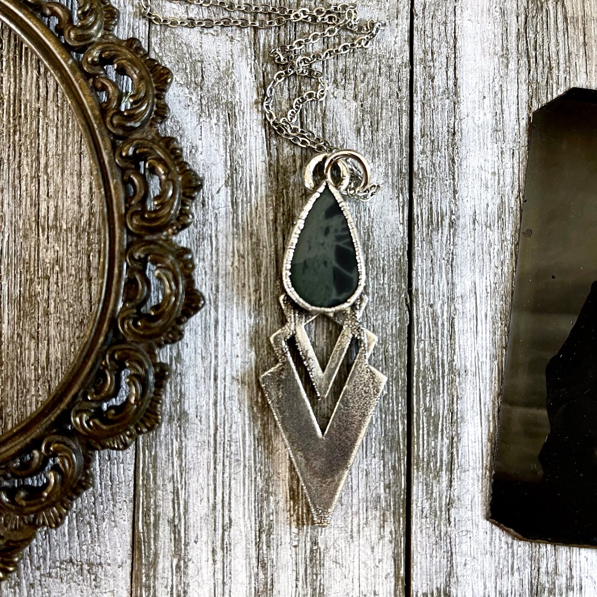 Big Crystal Necklace, Big Stone Necklace, Bohemian Jewelry, Crystal Necklaces, Etsy ID: 1634824085, Foxlark Alchemy, FOXLARK- NECKLACES, Gothic Jewelry, Jewelry, Large Crystal, Large Raw Crystal, layering necklace, Necklaces, Raw crystal jewelry, raw crys