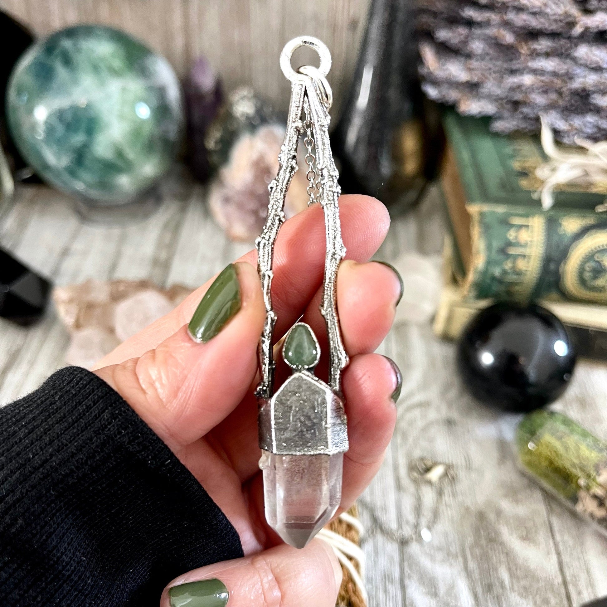 big crystal Necklace, Bohemian Jewelry, Crystal Necklaces, Crystal Pendant, Etsy ID: 1669644277, FOXLARK- NECKLACES, Jewelry, nature inspired, Necklaces, Quartz pendent, Raw Quartz jewelry, Silver Jewelry, Silver Necklace, Silver Stone Jewelry, Statement