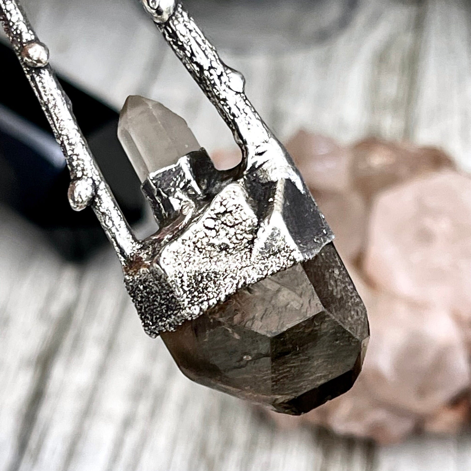 big crystal Necklace, Big Gothic Necklace, Bohemian Jewelry, Crystal Jewelry, Crystal Necklaces, Crystal Pendant, Etsy ID: 1655475970, FOXLARK- NECKLACES, Jewelry, nature inspired, Necklaces, Quartz Jewelry, Quartz pendent, Silver Jewelry, Silver Necklace