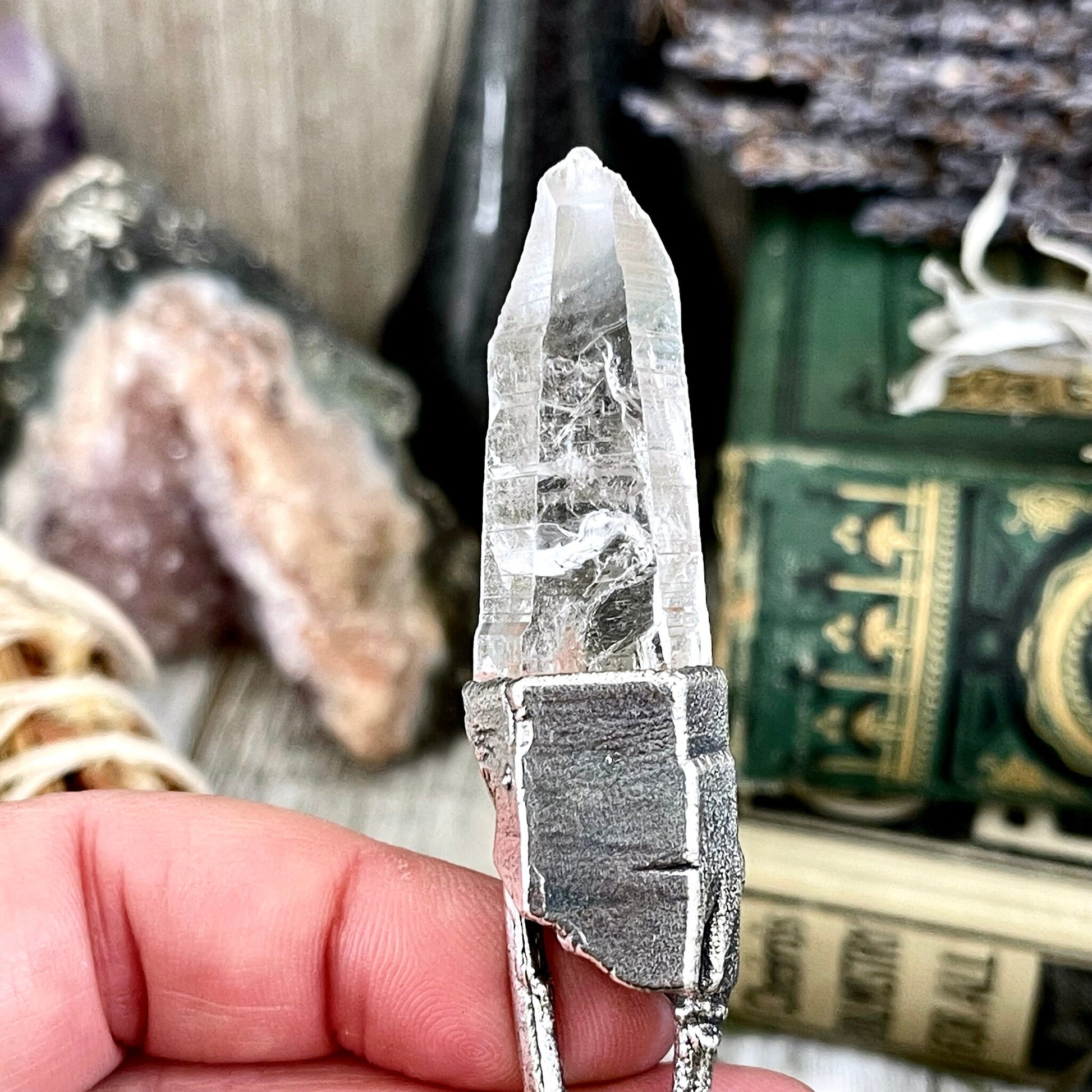 big crystal Necklace, Big Gothic Necklace, Bohemian Jewelry, Crystal Necklaces, Crystal Pendant, Etsy ID: 1650768126, FOXLARK- NECKLACES, Jewelry, nature inspired, Necklaces, Quartz Jewelry, Silver Jewelry, Silver Necklace, Silver Stone Jewelry, Statement