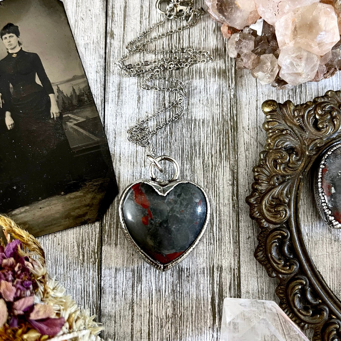 Big Heart Pendent, Bloodstone necklace, Crystal heart, Crystal Necklace, Crystal Necklaces, Crystal pendant, Etsy ID: 1659937333, FOXLARK- NECKLACES, Healing Crystal, Heart Necklace, Heart Pendant, Heart Shaped Locket, Jewelry, Necklaces, Silver Jewelry,