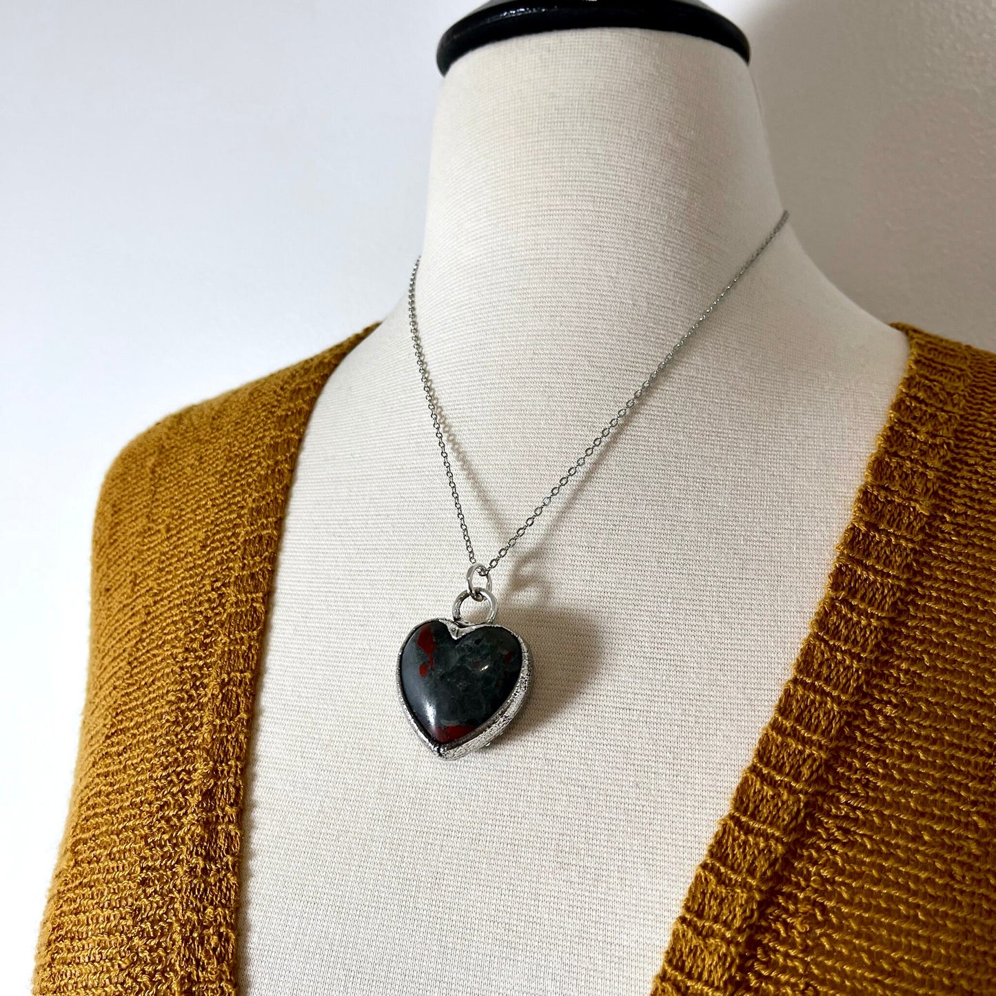 Big Heart Pendent, Bloodstone necklace, Crystal heart, Crystal Necklace, Crystal Necklaces, Crystal pendant, Etsy ID: 1659937333, FOXLARK- NECKLACES, Healing Crystal, Heart Necklace, Heart Pendant, Heart Shaped Locket, Jewelry, Necklaces, Silver Jewelry,