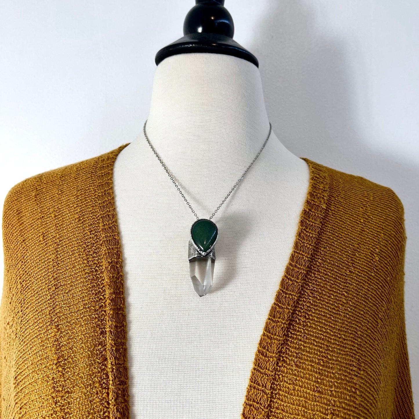 Aventurine jewelry, Big Crystal Necklace, Bohemian Jewelry, Crystal Jewelry, Crystal Necklaces, Etsy ID: 1655489832, FOXLARK- NECKLACES, Jewelry, Large Crystal, Large Raw Crystal, Necklaces, Quartz pendent, Raw crystal jewelry, raw crystal necklace, Raw S