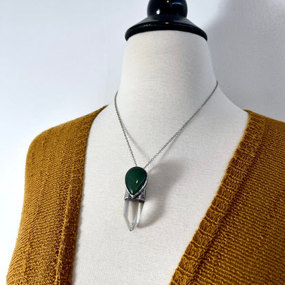 Aventurine jewelry, Big Crystal Necklace, Bohemian Jewelry, Crystal Jewelry, Crystal Necklaces, Etsy ID: 1655489832, FOXLARK- NECKLACES, Jewelry, Large Crystal, Large Raw Crystal, Necklaces, Quartz pendent, Raw crystal jewelry, raw crystal necklace, Raw S